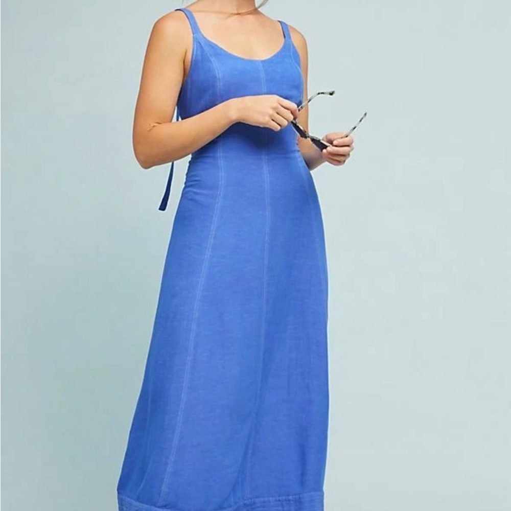 Anthropologie by Maeve Vibrant Blue Maxi Dress